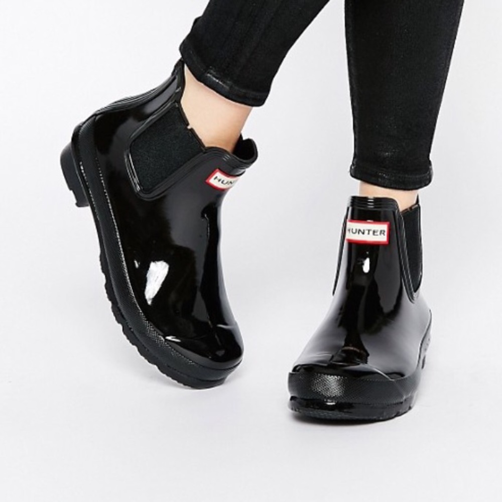 Hunter Women’s Original Gloss Chelsea Boots - Picture 1 of 4